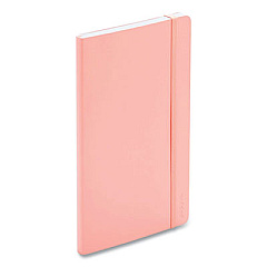 Poppin Medium Softcover Notebook, 1 Subject, Narrow Rule, Blush Cover, 8.25 x 5, 192 Sheets (104451)