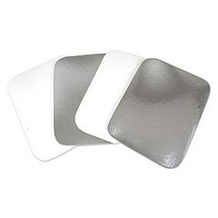 Durable Packaging Flat Board Lids for 3 Compartment MOW Foil Container, Silver, 500/Carton (L210500)