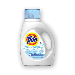 Tide Free and Gentle Laundry Detergent, 32 Loads, 46 oz Bottle, 6/Carton (41823)
