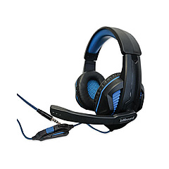 billboard Gaming Headsets, Binaural, Over the Head, Black/Blue (BB425)