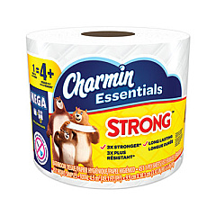 Charmin Essentials Strong Bathroom Tissue, Septic Safe, 1-Ply, White, 4 x 3.92, 451/Roll, 36 Individually Wrapped Rolls/Carton (98283)