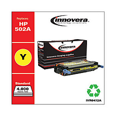 Innovera Remanufactured Yellow Toner, Replacement for 502A (Q6472A)