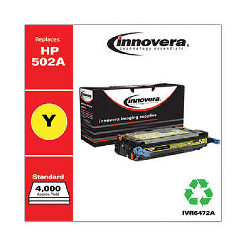 Innovera Remanufactured Yellow Toner, Replacement for 502A (Q6472A)