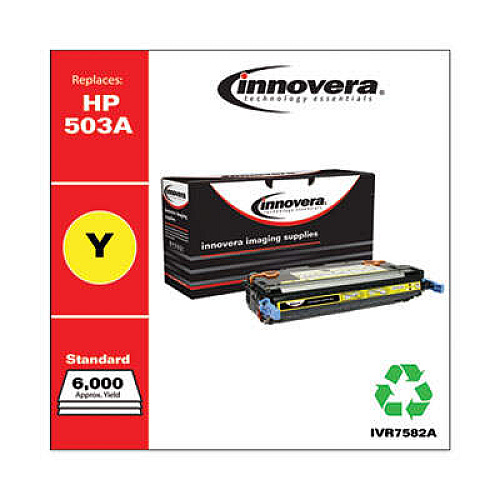 Innovera Remanufactured Yellow Toner, Replacement for 503A (Q7582A)