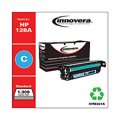 Innovera Remanufactured Cyan Toner, Replacement for 128A (CE321A)
