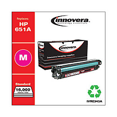 Innovera Remanufactured Magenta Toner, Replacement for 651A (CE343A)