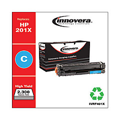 Innovera Remanufactured Cyan High-Yield Toner, Replacement for 201X (CF401X)