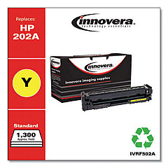 Innovera Remanufactured Yellow Toner, Replacement for 202A (CF502A)