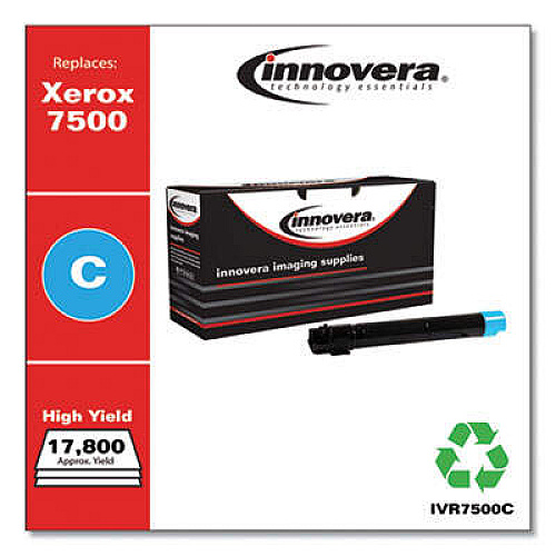 Innovera Remanufactured Cyan High-Yield Toner, Replacement for 106R01436