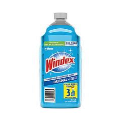 Windex Glass Cleaner with Ammonia-D, 67.6 oz Refill, 6/Carton (316147)
