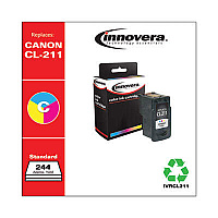 Innovera Remanufactured Tri-Color Ink, Replacement for CL-211 (2976B001)