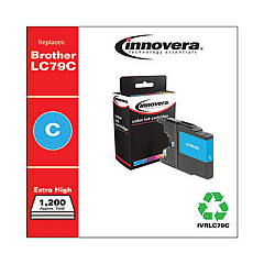 Innovera Remanufactured Cyan Extra High-Yield Ink, Replacement for LC79C