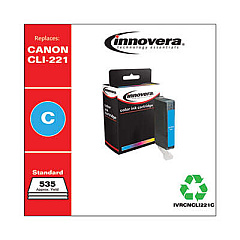 Innovera Remanufactured Cyan Ink, Replacement for CLI-221C (2947B001)