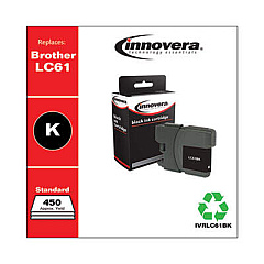 Innovera Remanufactured Black Ink, Replacement for LC61BK