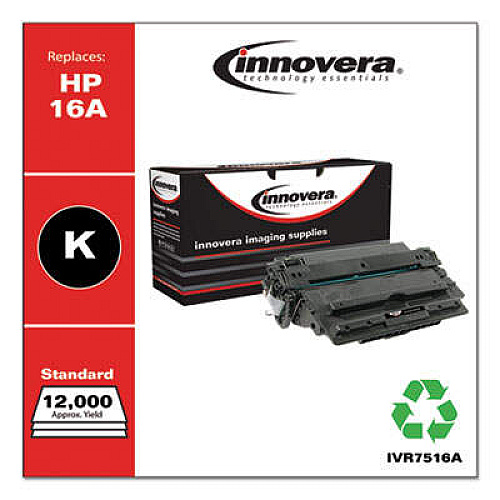 Innovera Remanufactured Black Toner, Replacement for 16A (Q7516A)