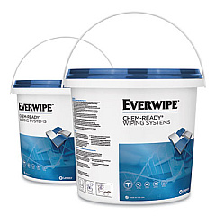 Everwipe Chem-Ready Wiping System Bucket, 7.13 x 7.13 x 7, White, 5/Carton (CRBKT5PR)