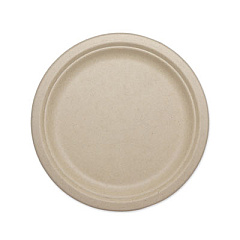 World Centric Fiber Plates, 10" dia, Natural, 800/Carton (PLSCU10)