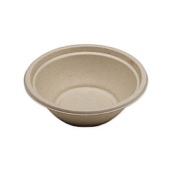 World Centric Fiber Bowls, 24 oz, 7.4" Diameter x 2.3"h, Natural, 500/Carton (BOSCU24)