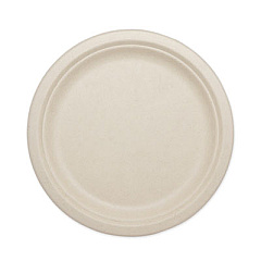 World Centric Fiber Plates, 9" dia, Natural, 1,000/Carton (PLSCU9)