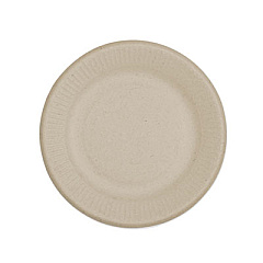 World Centric Fiber Plates, Ripple Edge, 6" dia, Natural, 1,000/Carton (PLSCU6)