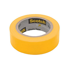 Scotch Expressions Washi Tape, 1.25" Core, 0.59" x 32.75 ft, Yellow (70005189140)