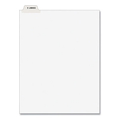 Avery-Style Preprinted Legal Bottom Tab Divider, Exhibit E, Letter, White, 25/PK (11944)