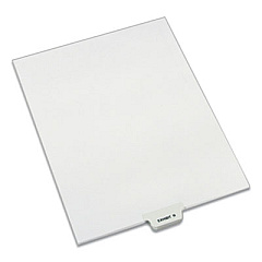 Avery-Style Preprinted Legal Bottom Tab Dividers, Exhibit R, Letter, 25/Pack (12391)