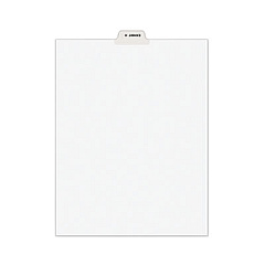 Avery-Style Preprinted Legal Bottom Tab Divider, Exhibit H, Letter, White, 25/PK (11947)