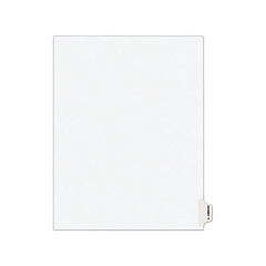 Avery-Style Preprinted Legal Side Tab Divider, Exhibit T, Letter, White, 25/Pack, (1390) (01390)