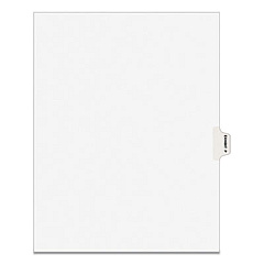 Avery-Style Preprinted Legal Side Tab Divider, Exhibit P, Letter, White, 25/Pack, (1386) (01386)