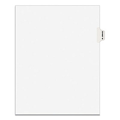 Avery-Style Preprinted Legal Side Tab Divider, Exhibit M, Letter, White, 25/Pack, (1383) (01383)