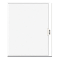 Avery-Style Preprinted Legal Side Tab Divider, Exhibit Z, Letter, White, 25/Pack, (1396) (01396)