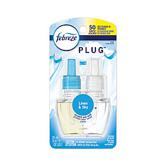 Febreze PLUG Air Freshener Refills, Linen and Sky, 0.87 oz, 6/Carton (74901)