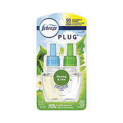 Febreze PLUG Air Freshener Refills, Morning and Rain, Formerly Meadows and Dew, 0.87 oz, 6/Carton (74902)