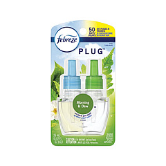 Febreze PLUG Air Freshener Refills, Morning and Dew, Formerly Meadows and Rain, 0.87 oz (74902EA)