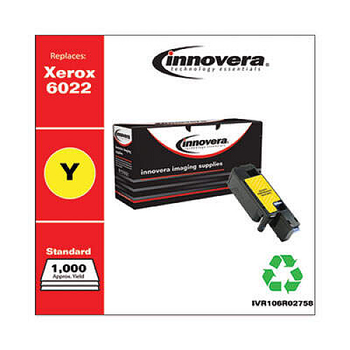 Innovera Remanufactured Yellow Toner, Replacement for 106R02758