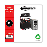 Innovera Remanufactured Black High-Yield Ink, Replacement for PG-50 (0616B002)