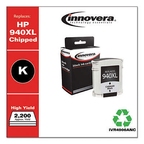 Innovera Remanufactured Black High-Yield Ink, Replacement For 940XL (C4906AN)