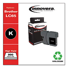 Innovera Remanufactured Black High-Yield Ink, Replacement for LC65BK