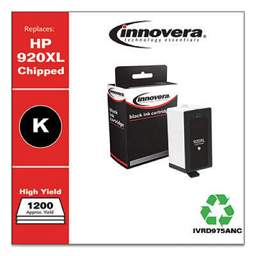 Innovera Remanufactured Black High-Yield Ink, Replacement for 920XL (CD975AN)