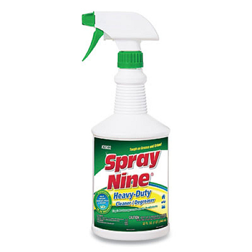 Spray Nine Heavy Duty Cleaner/Degreaser/Disinfectant, Citrus Scent, 32 oz Bottle, 1 Trigger Sprayer per Carton, 12 Bottles/Carton (26833)