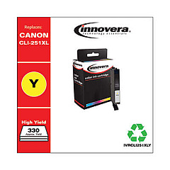 Innovera Remanufactured Yellow High-Yield Ink, Replacement for CLI-251XL (6451B001)