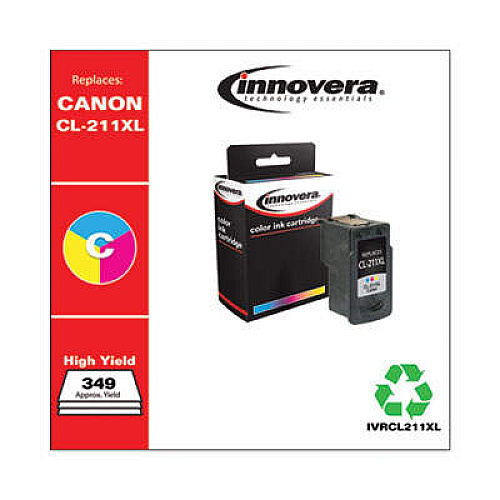 Innovera Remanufactured Tri-Color High-Yield Ink, Replacement for CL-211XL (2975B001)