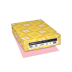 Astrobrights Color Cardstock, 65 lb Cover Weight, 8.5 x 11, Bubble Gum, 250/Pack (92047)