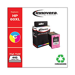 Innovera Remanufactured Tri-Color High-Yield Ink, Replacement for 60XL (CC644WN)