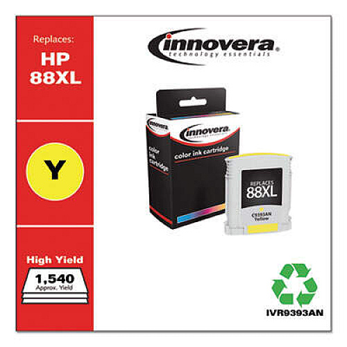 Innovera Remanufactured Yellow High-Yield Ink, Replacement for 88XL (C3939AN)