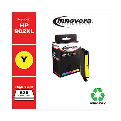 Innovera Remanufactured Yellow High-Yield Ink, Replacement for 902XL (T6M10AN)