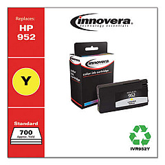 Innovera Remanufactured Yellow Ink, Replacement for 952 (L0S55AN)