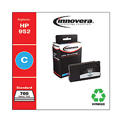 Innovera Remanufactured Cyan Ink, Replacement for 952 (L0S49AN)