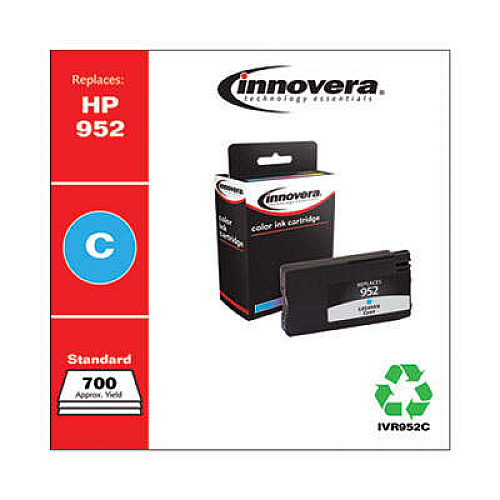 Innovera Remanufactured Cyan Ink, Replacement for 952 (L0S49AN)